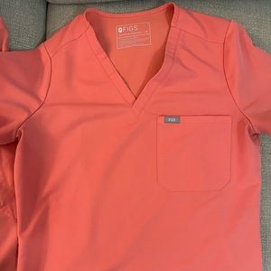 Hot coral Figs scrubs